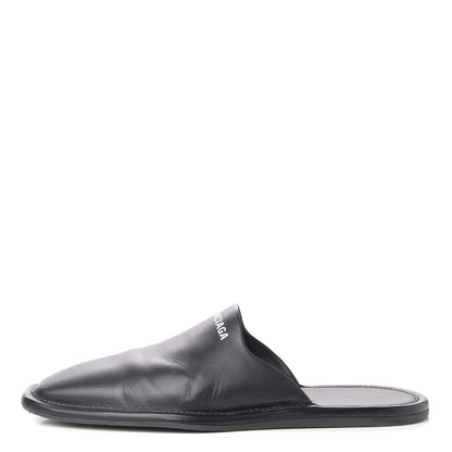 Balenciaga Smooth Calfskin Mens Cozy Slip-On Loafers 45 Black White 1 of 9