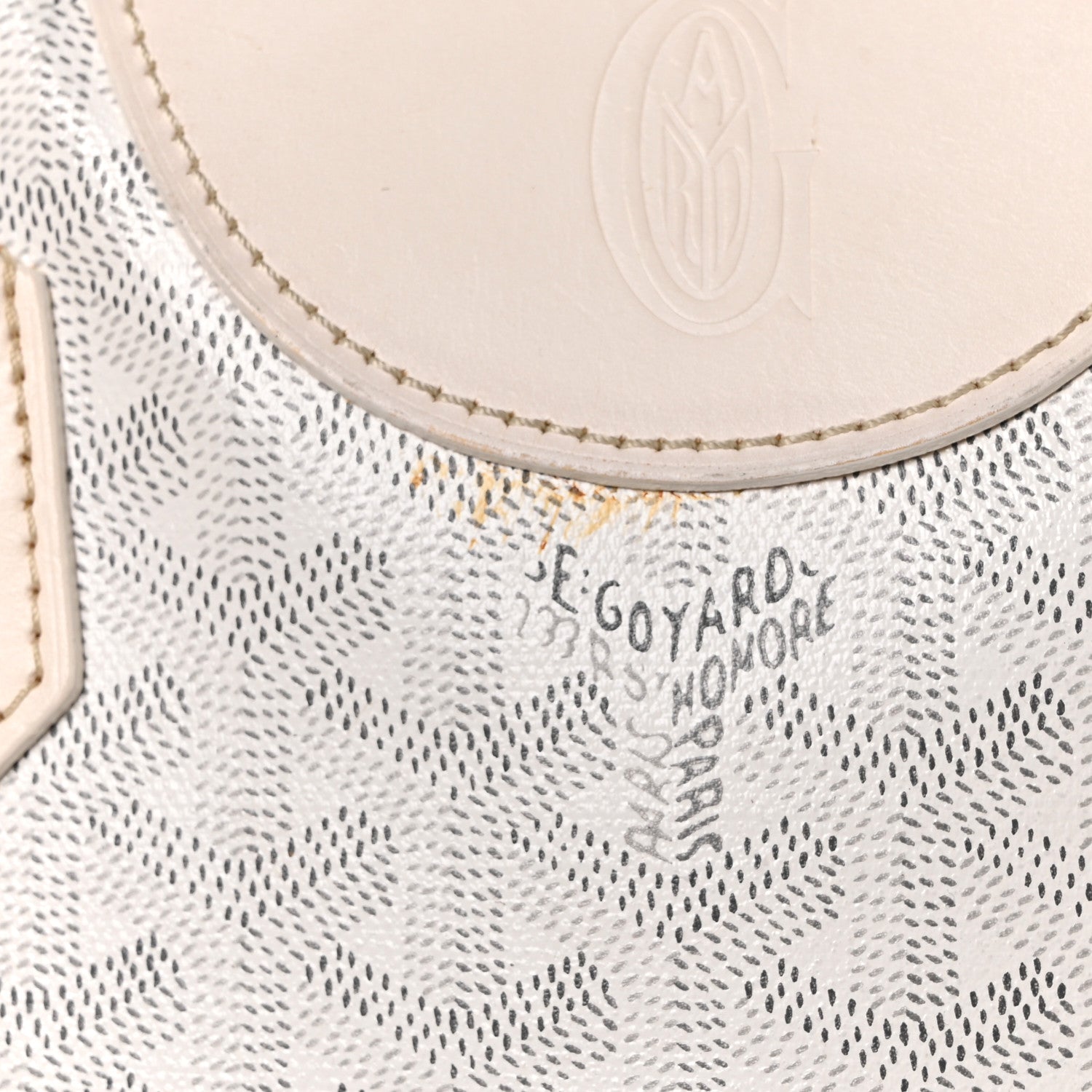 Goyard Goyardine Saint Jeanne GM Bowler White 10 of 13