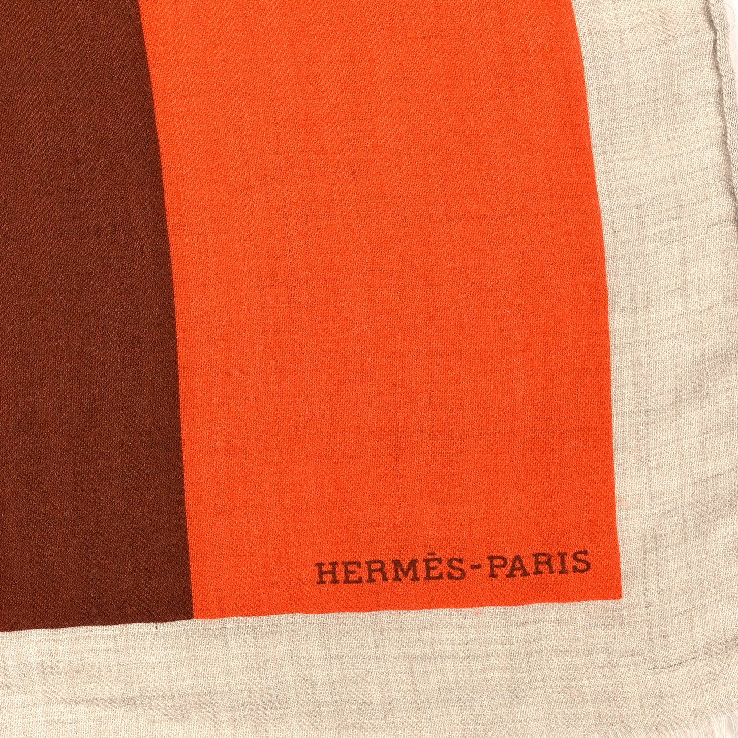 Hermes Cashmere Silk H Jumping Stole 140 Orange 3 of 4