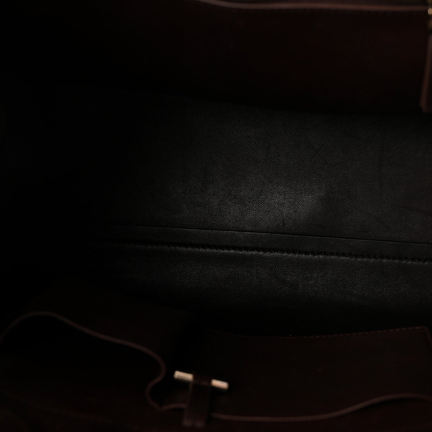 Polished Saddle Calfskin Soft Margaux Belt 15 Burgundy