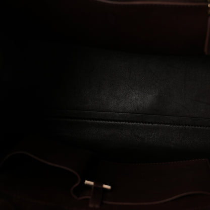 The Row Polished Saddle Calfskin Soft Margaux Belt 15 Burgundy 4 of 8