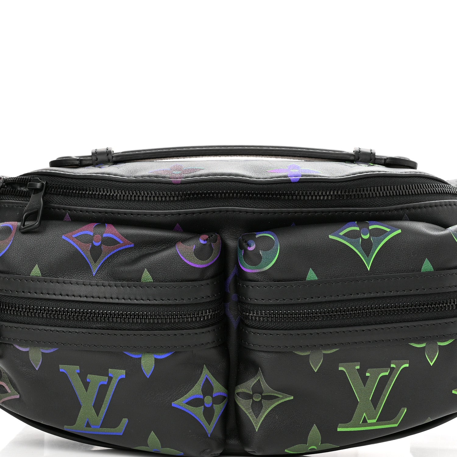 Louis Vuitton Calfskin Monogram Spotlight Comet Bumbag Black Borealis 7 of 10