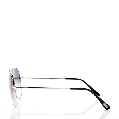 Tom Ford Indiana Aviator Sunglasses TF497 Silver 3 of 9