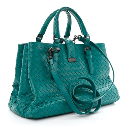 Bottega Veneta Light Calf Intrecciato Small Roma Teal 3 of 14