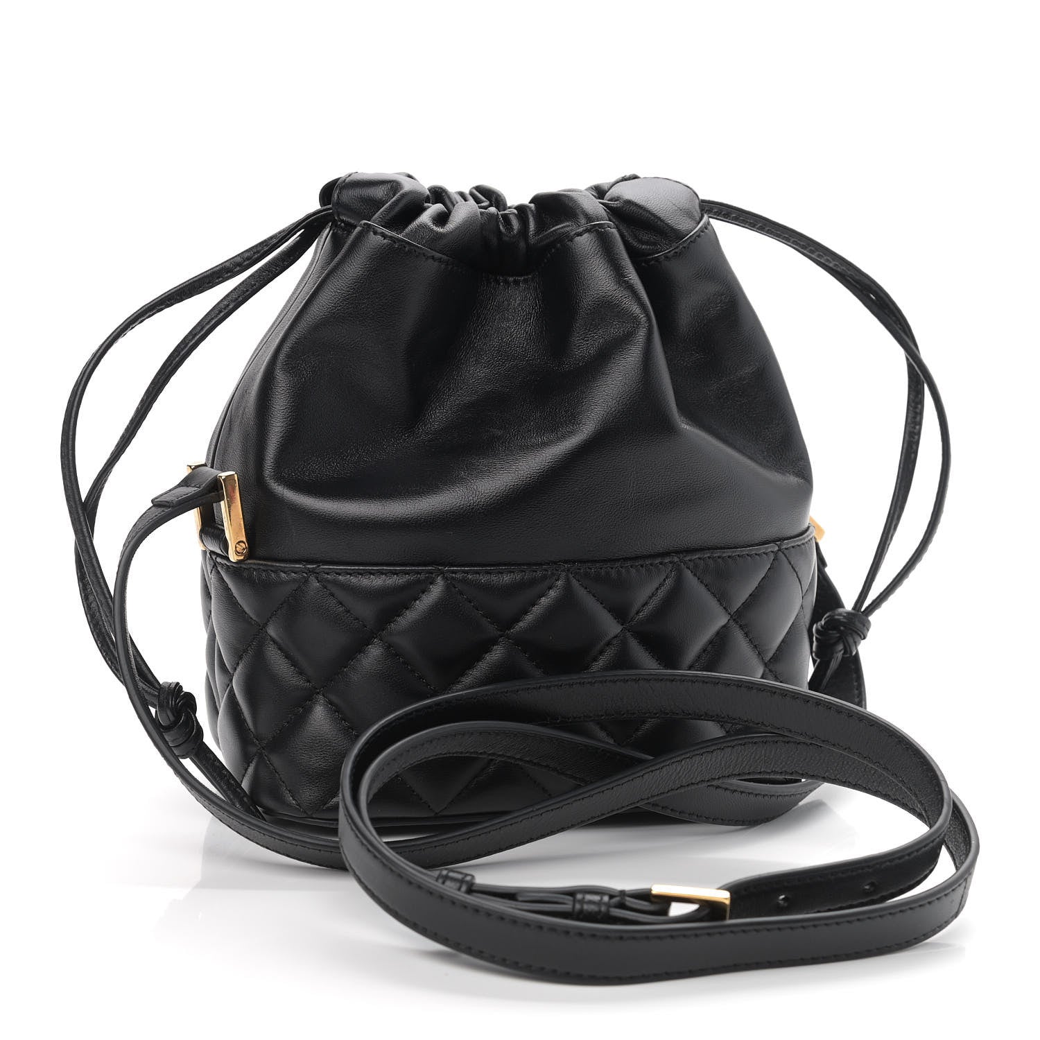 Versace Nappa Quilted Medusa Bucket Bag Black 3 of 10