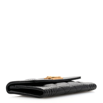 Chanel Caviar Quilted Boy Flap Card Holder Black 4 of 9