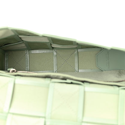 Bottega Veneta Paper Calfskin Maxi Intreccio Cassette Crossbody Bag Sage 5 of 12