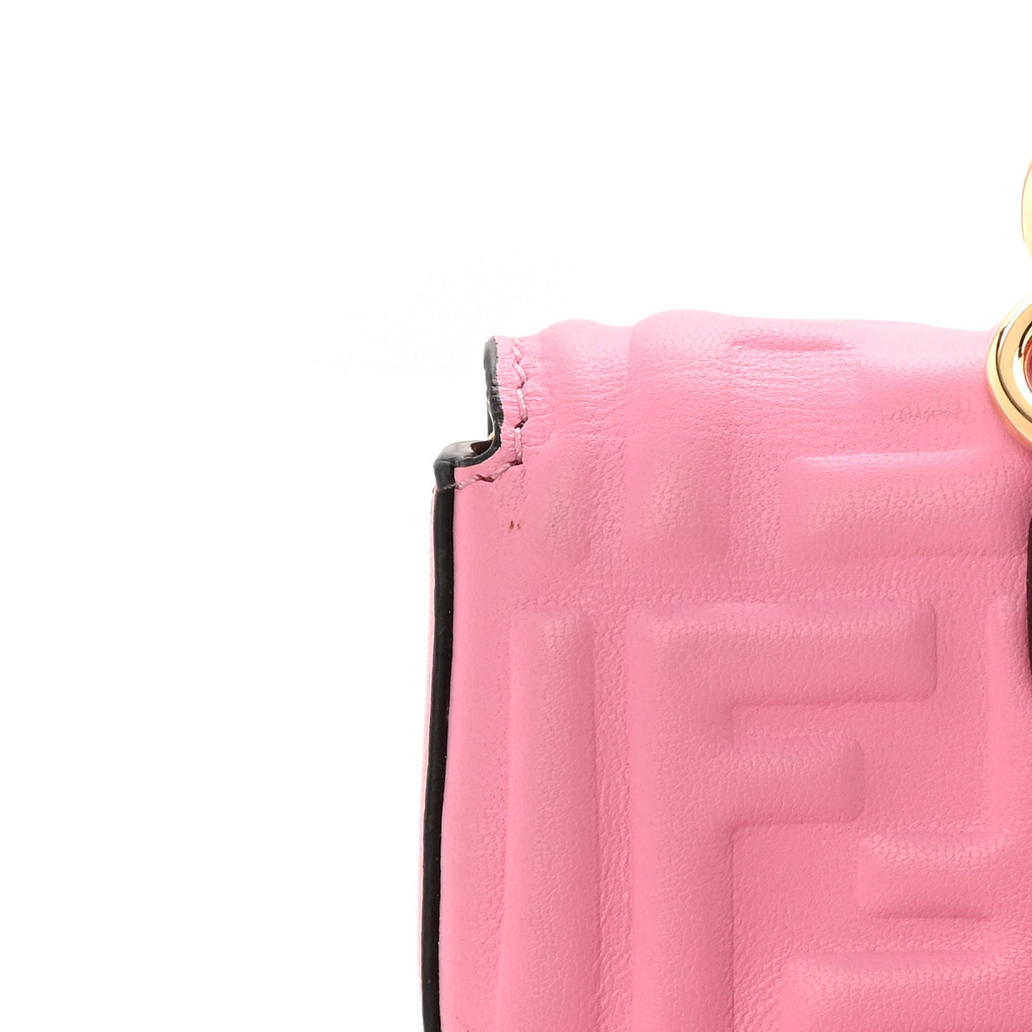 Nappa Matisse FF Embossed Nano Baguette Charm Lollypop