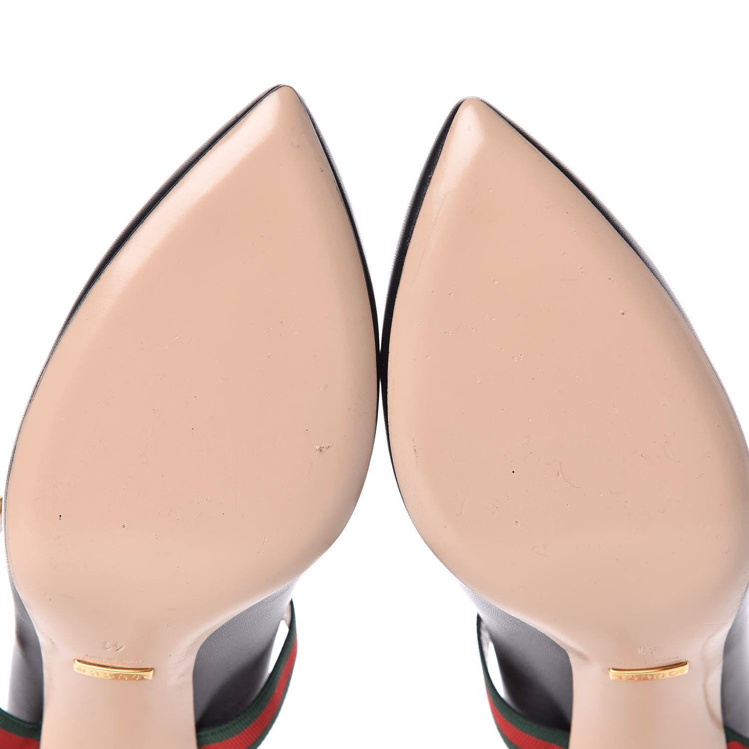 Gucci Calfskin Sylvie Mid Heel Pumps 41 Black 6 of 10