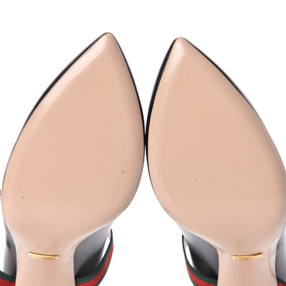 Gucci Calfskin Sylvie Mid Heel Pumps 41 Black 6 of 10
