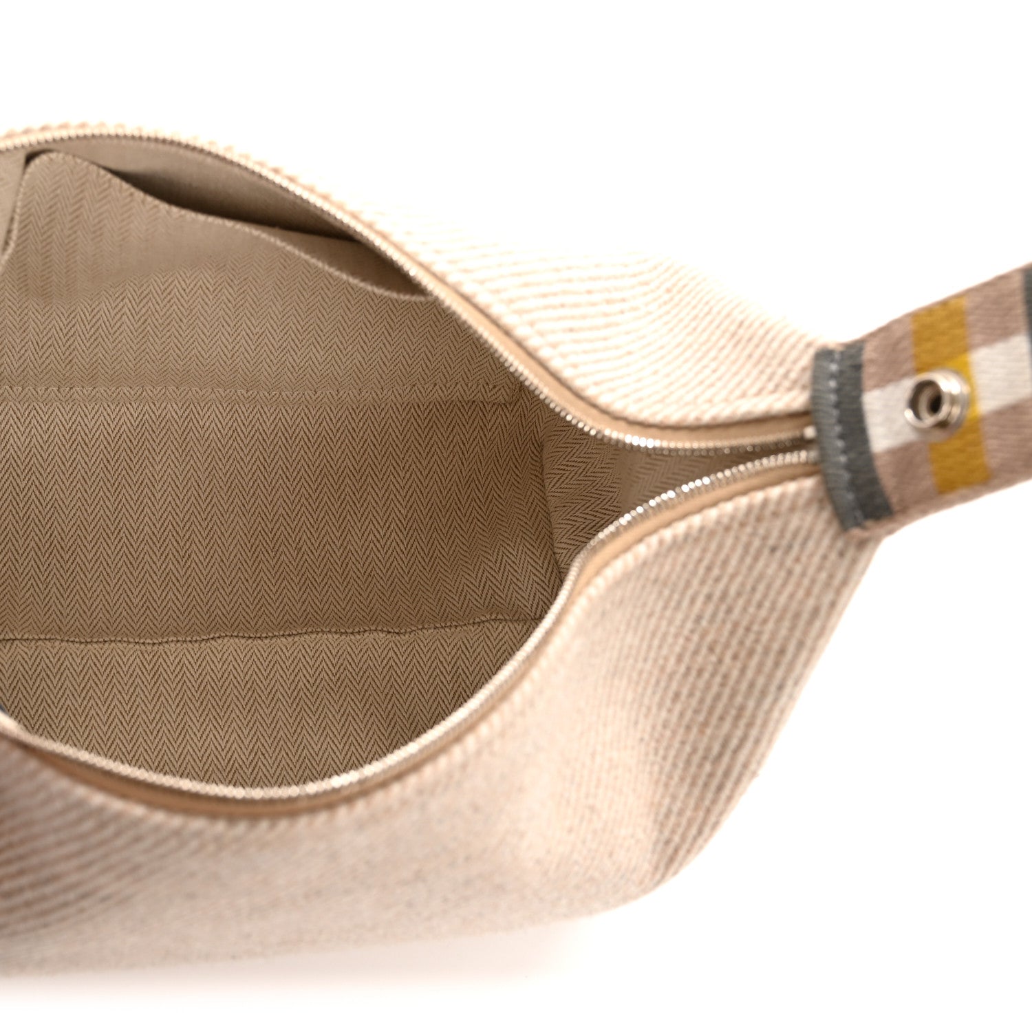 Hermes Wool Small Au Carre Bride-A-Brac Pouch Seigle 5 of 6