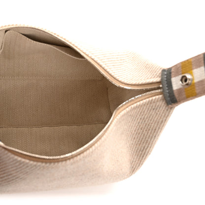 Hermes Wool Small Au Carre Bride-A-Brac Pouch Seigle 5 of 6