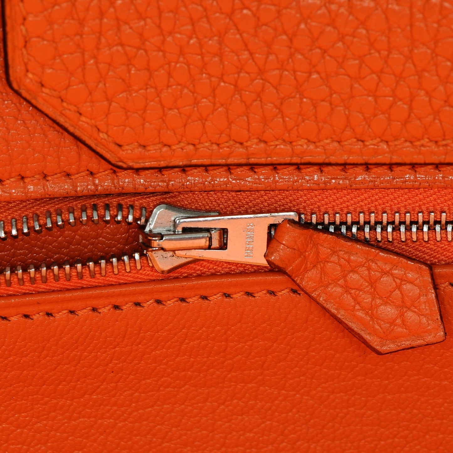 Taurillon Clemence Birkin 35 Orange