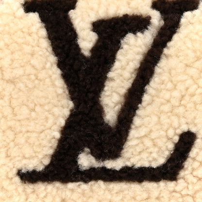 Louis Vuitton Monogram Shearling Speedy Bandouliere 25 Cream Brown 7 of 14