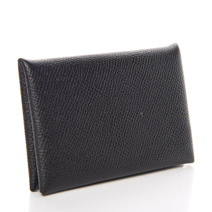 Hermes Epsom Calvi Card Case Black 3 of 8