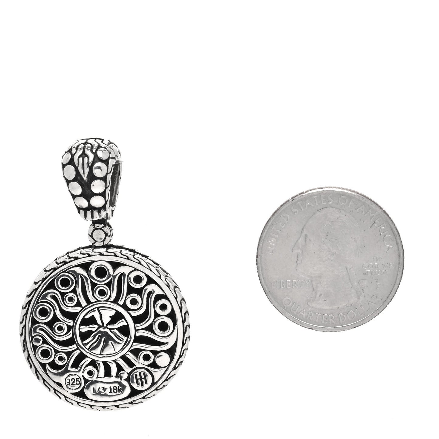 Sterling Silver 18K Yellow Gold Dot Enhancer Pendant