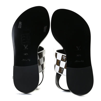 Louis Vuitton Monogram Calfskin Matchmake Flat Thong Sandals 36.5 Black 8 of 10