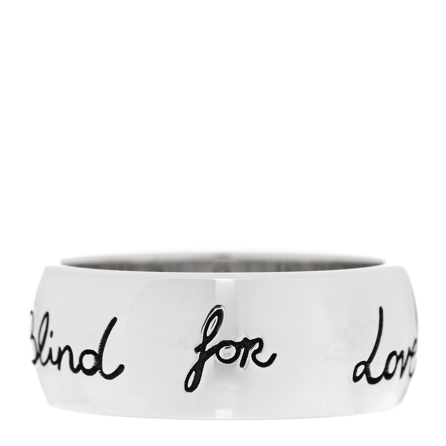 Sterling Silver Wide Blind for Love Band Ring 64 10.75