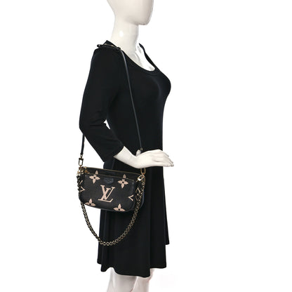 Louis Vuitton Empreinte Monogram Giant Multi Pochette Accessories Black Beige 2 of 12