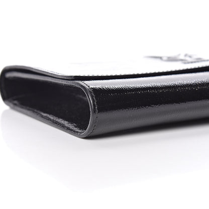 Saint Laurent Textured Patent Monogram Large Belle De Jour Clutch Black 8 of 9