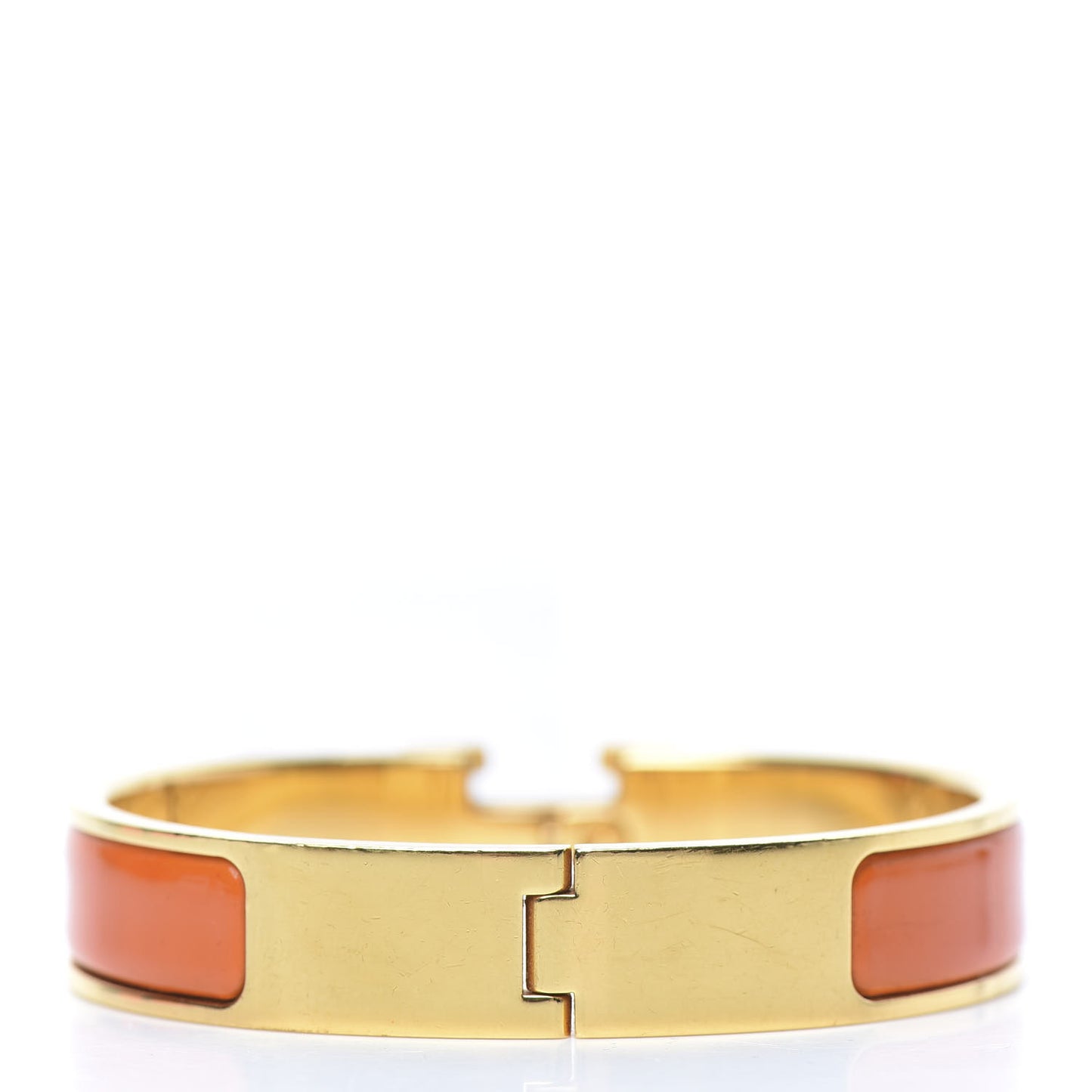 Enamel Narrow Clic Clac H Bracelet PM Orange