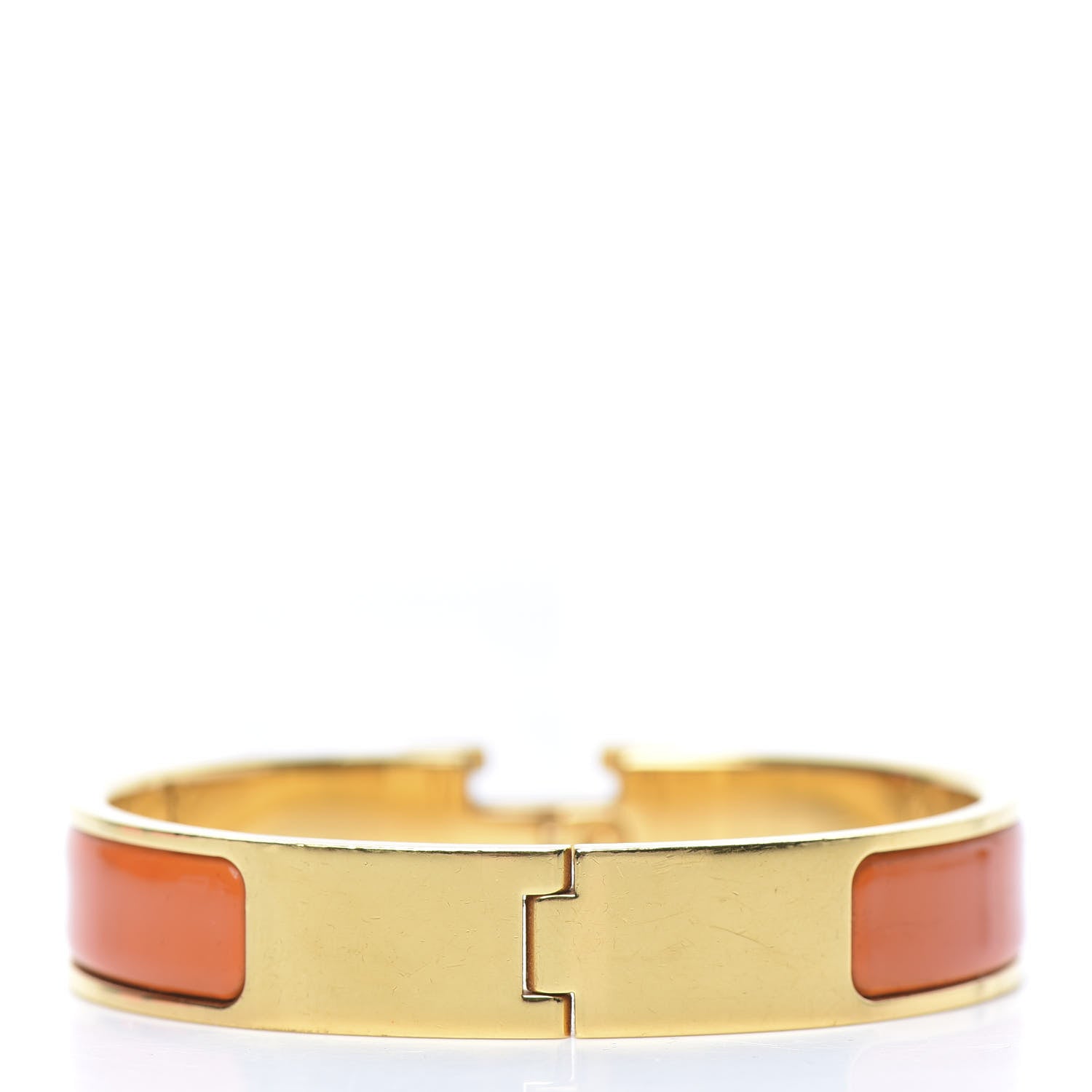 Hermes Enamel Narrow Clic Clac H Bracelet PM Orange 3 of 6