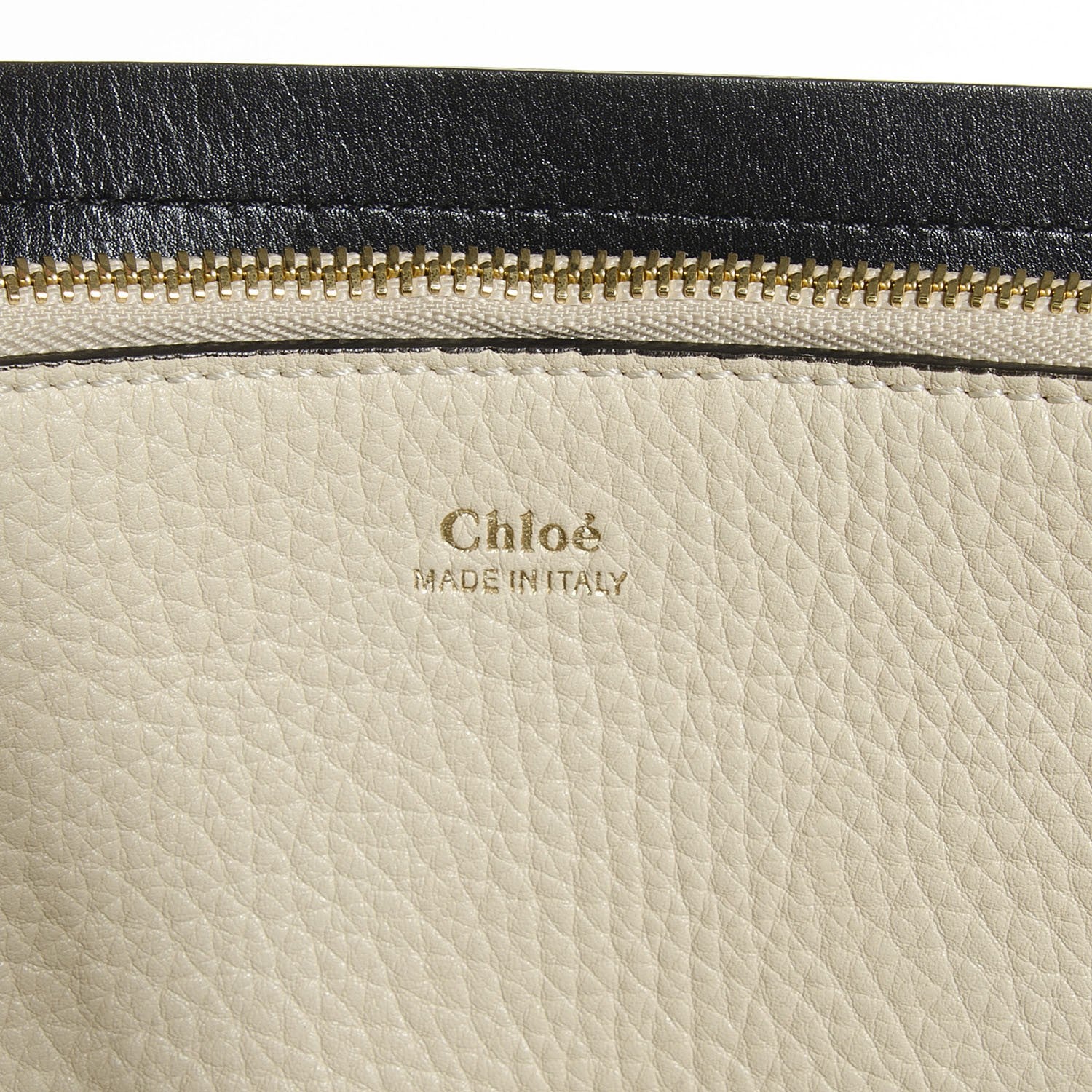 Chloe Grained Leather Large Charlotte Tote Huskey White 6 of 7