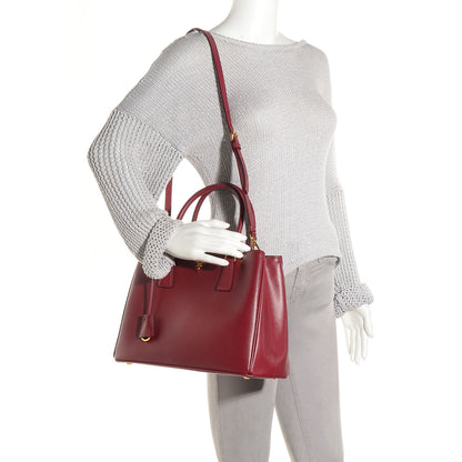 Prada Saffiano Lux Medium Tote Cherry 2 of 14