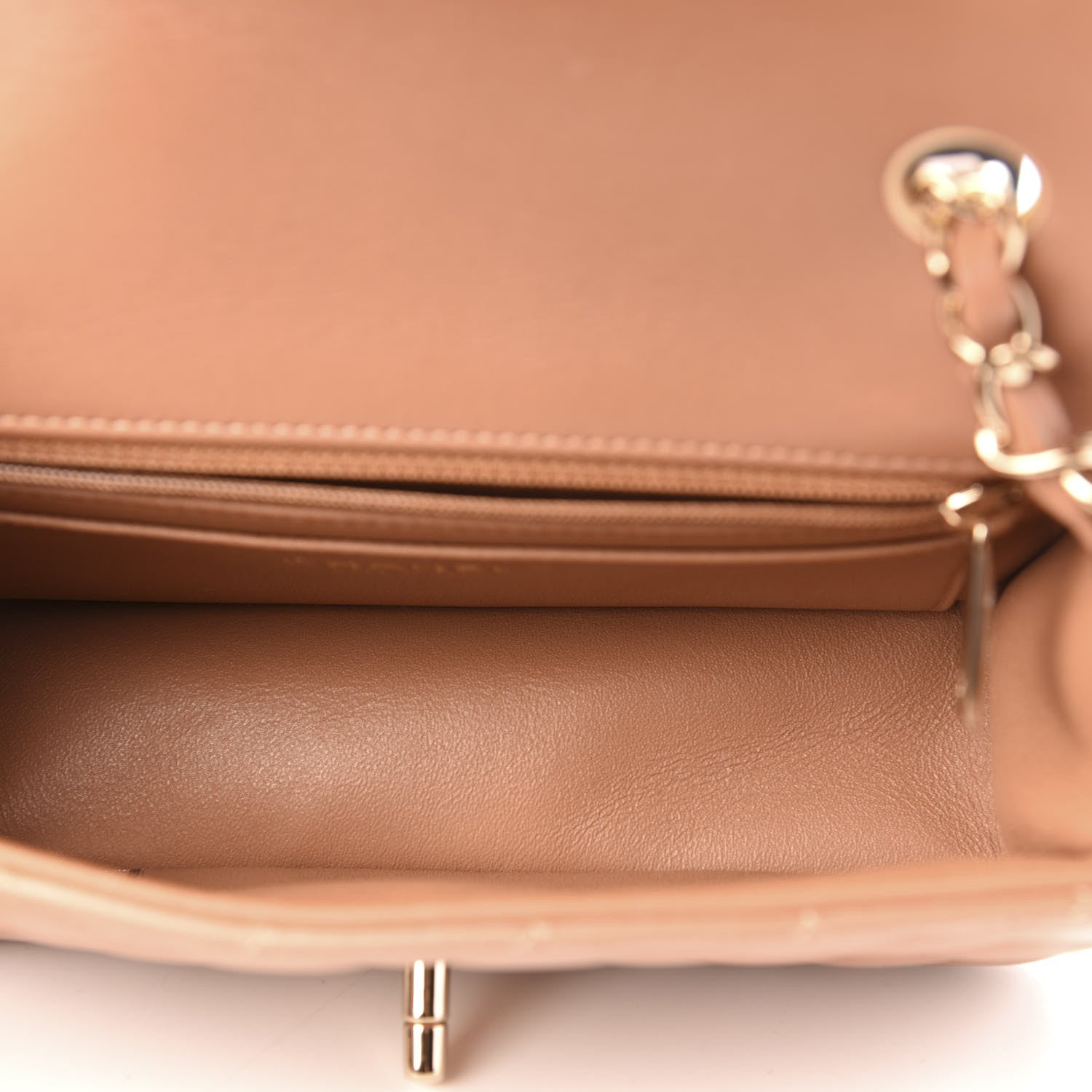 Chanel Lambskin Quilted Mini Rectangular Flap Brown 5 of 11