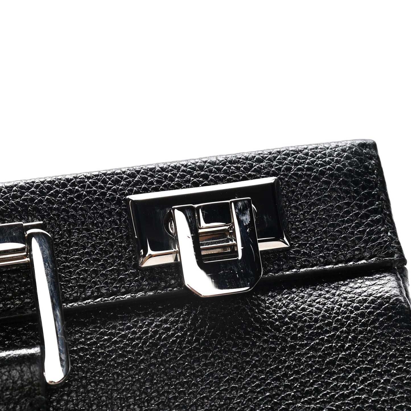 Grainy Calfskin Medium Zumi Top Handle Bag Black