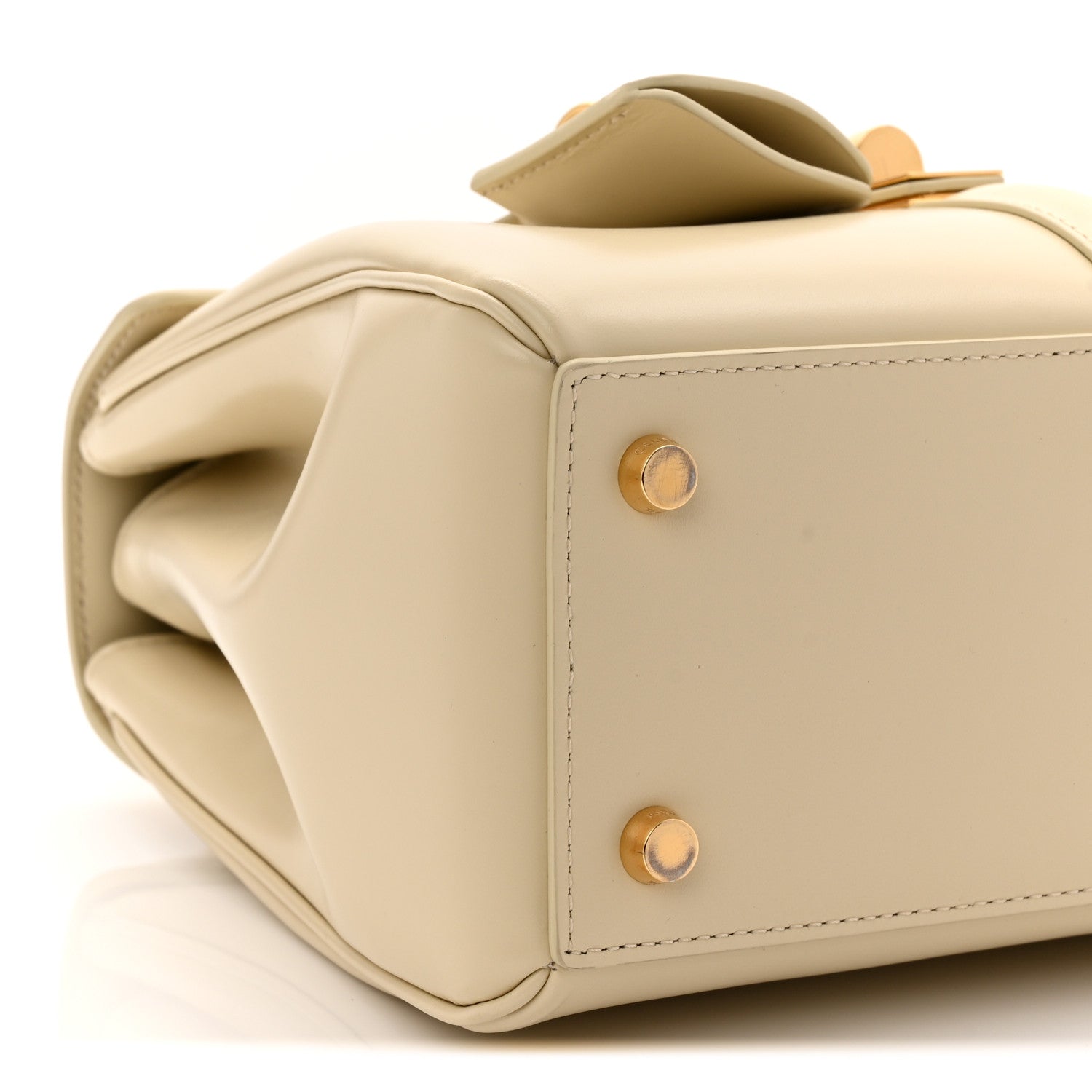 Celine Satinated Calfskin Small 16 Top Handle Bag Beige 20 of 25