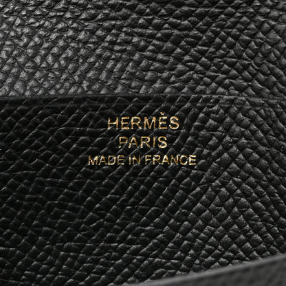 Hermes Epsom Bearn Compact Wallet Black 7 of 9