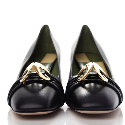 Gucci Malaga Kid Half Moon GG Square Toe Pumps 38.5 Black 2 of 11