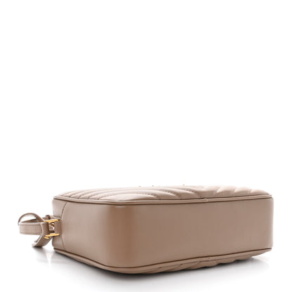 Saint Laurent Calfskin Matelasse Monogram Lou Camera Bag Taupe 4 of 11