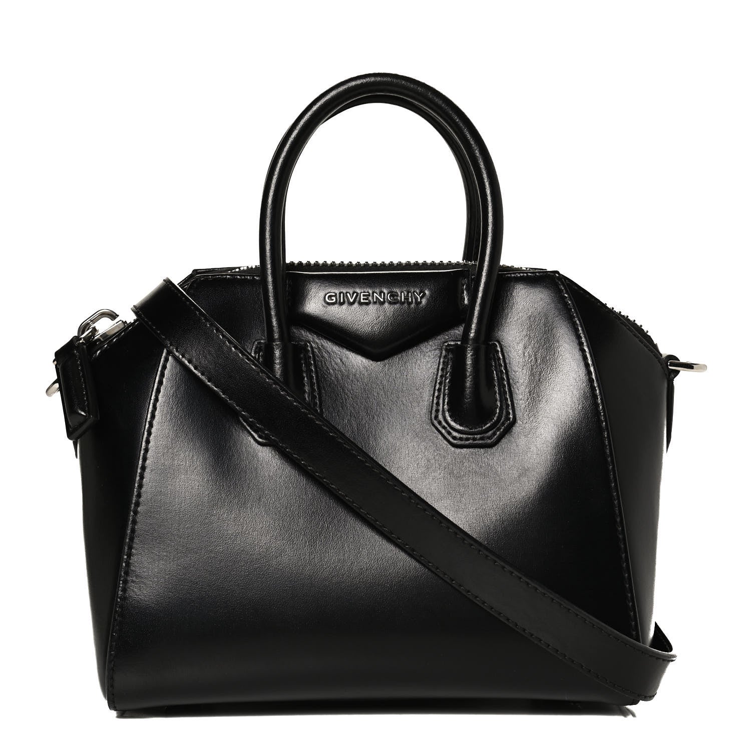 Givenchy Shiny Lord Calfskin Mini Antigona Black 2 of 12