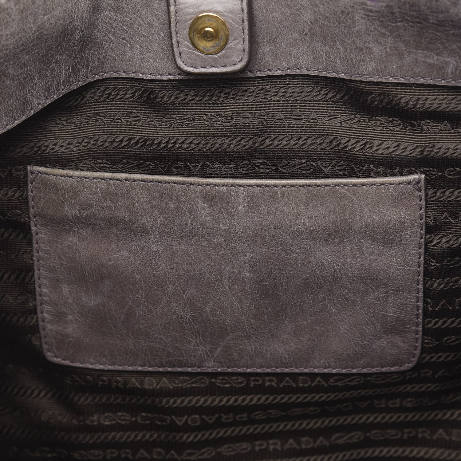 Prada Vitello Shine Top Handle Bag Fumo 12 of 16