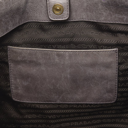 Prada Vitello Shine Top Handle Bag Fumo 12 of 16