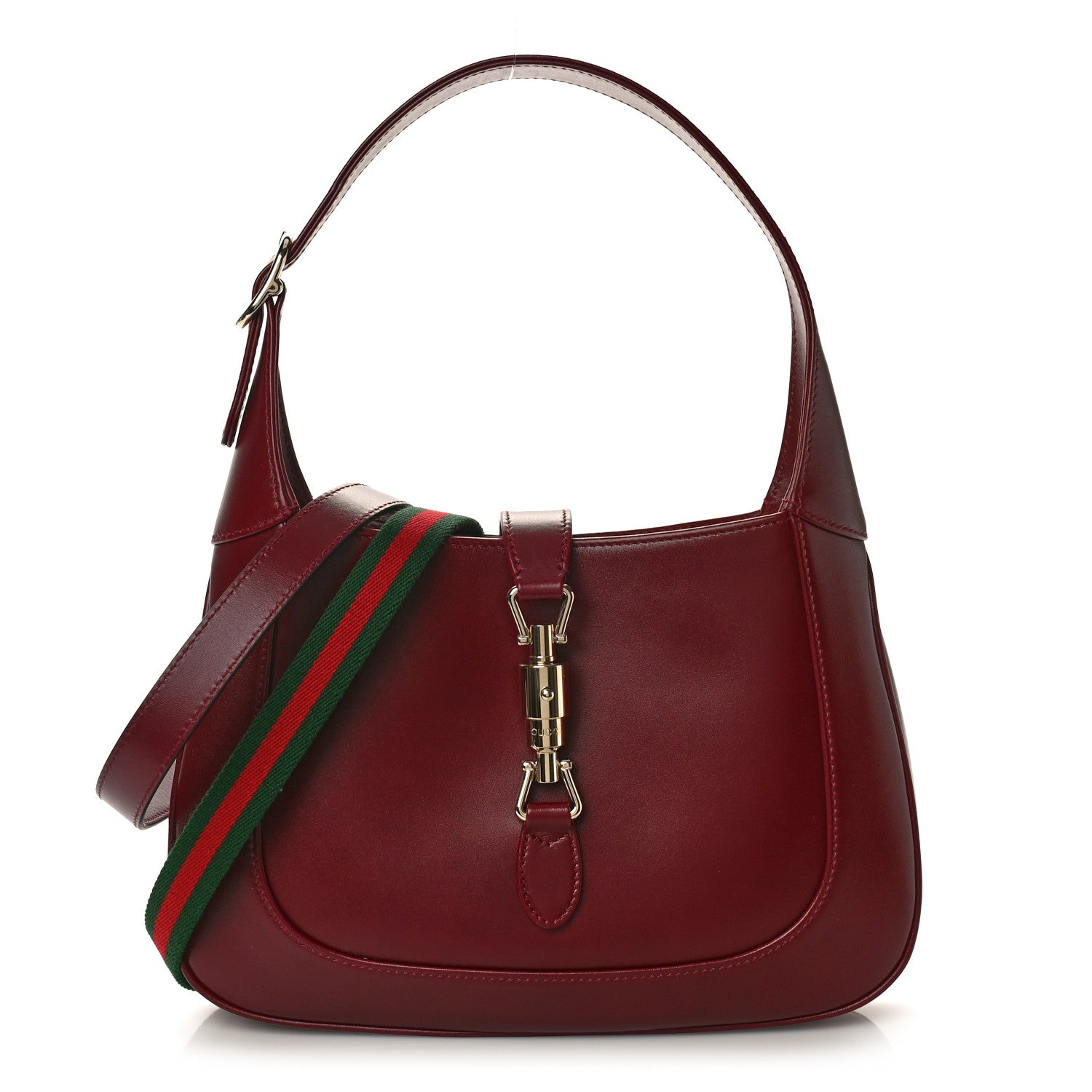 Gucci Ancora Calfskin Web Medium Jackie 1961 Hobo Rosso 1 of 9
