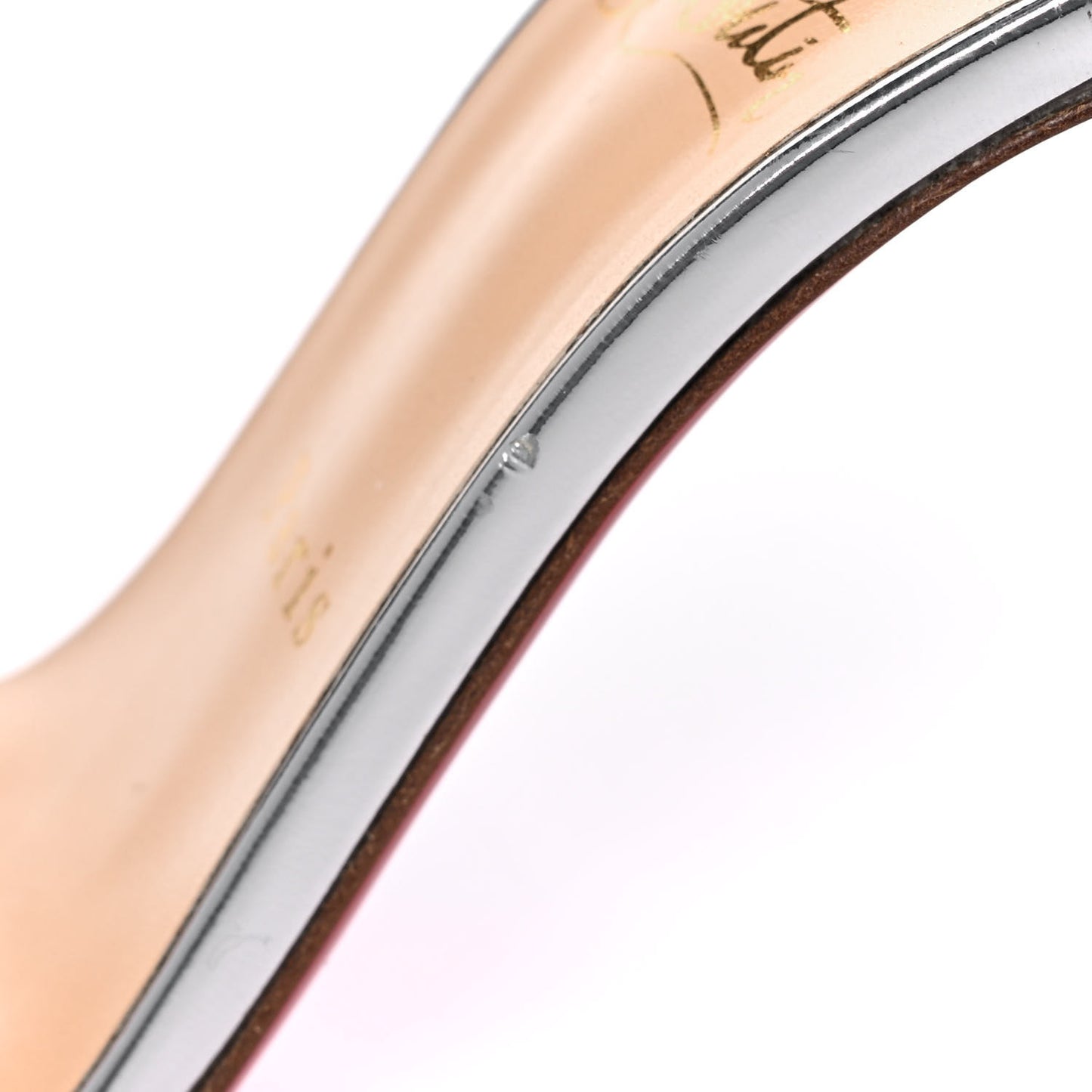 Specchio Calfskin Planetava 100 Spike Sandals 39.5 Silver