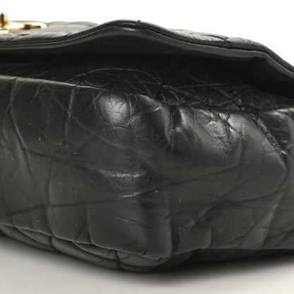 Chanel Aged Calfskin Quilted Medium Pondichery Flap Black 9 of 9