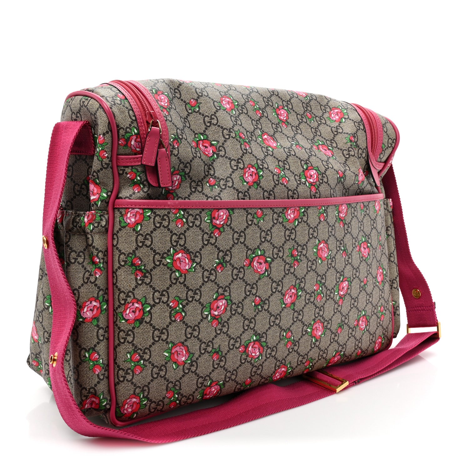 Gucci GG Supreme Monogram Rose Bud Diaper Bag Pink 4 of 16