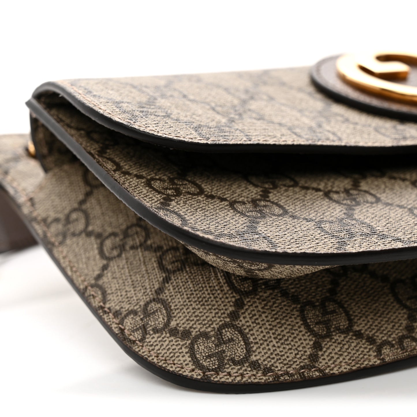 GG Supreme Monogram Textured Dollar Calfskin Blondie Belt Bag Beige Ebony New Acero