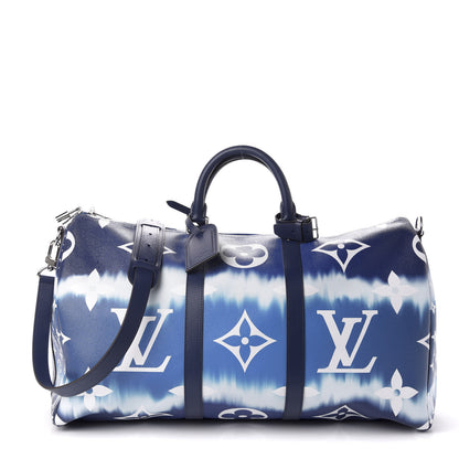 Louis Vuitton Monogram Escale Keepall Bandouliere 50 Blue 1 of 10