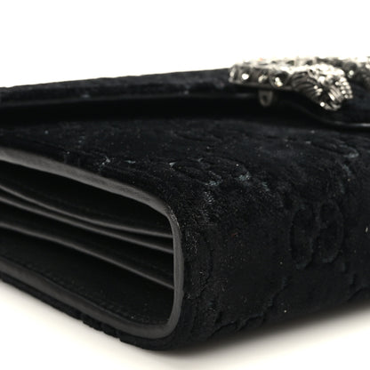 Gucci Velvet GG Monogram Mini Dionysus Chain Wallet Black 8 of 10