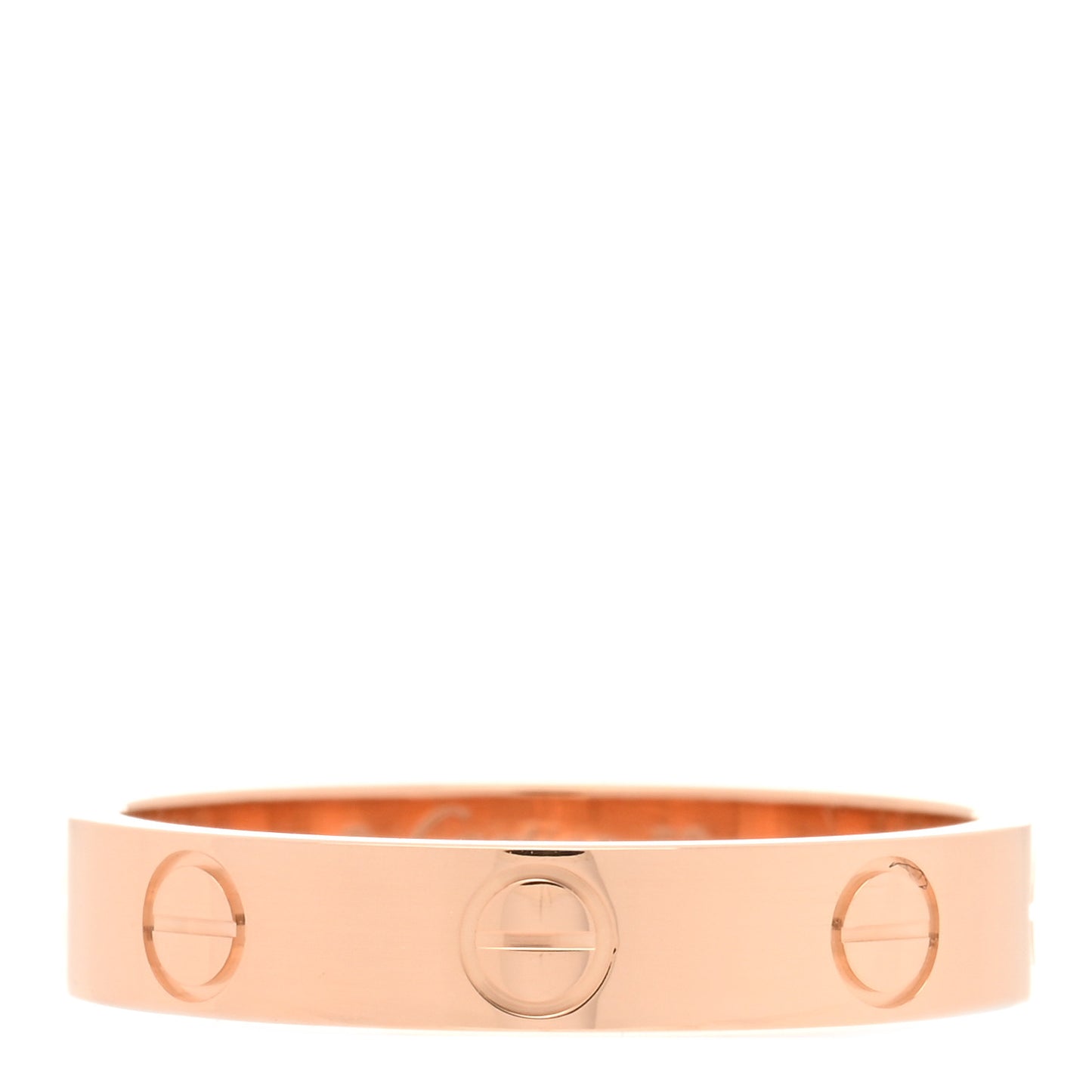 18K Pink Gold 3.5mm LOVE Wedding Band Ring 52 6