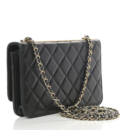Chanel Lambskin Quilted Trendy CC Wallet On Chain WOC Black 3 of 15