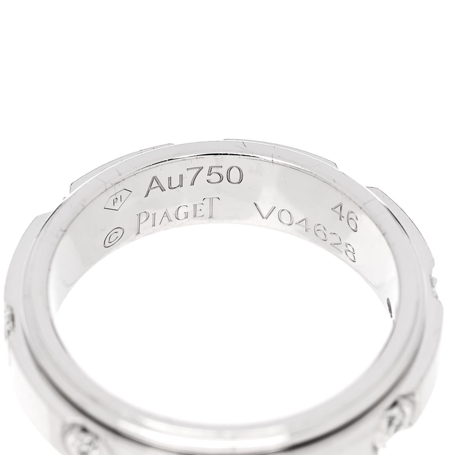Piaget 18K White Gold 8 Diamond Possession Ring 46 3.75 4 of 6
