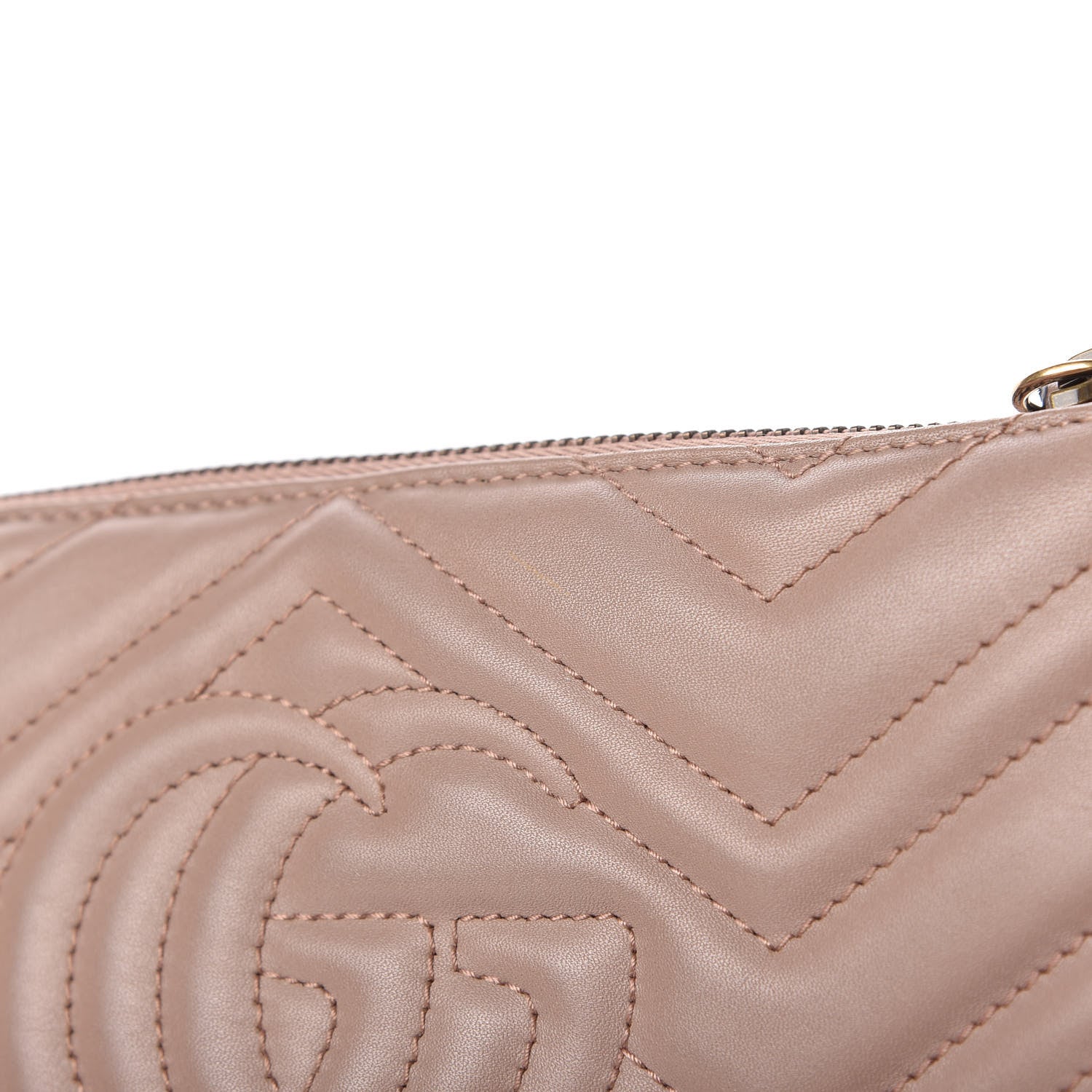 Gucci Calfskin Matelasse Mini GG Marmont Chain Bag Porcelain Rose 12 of 13