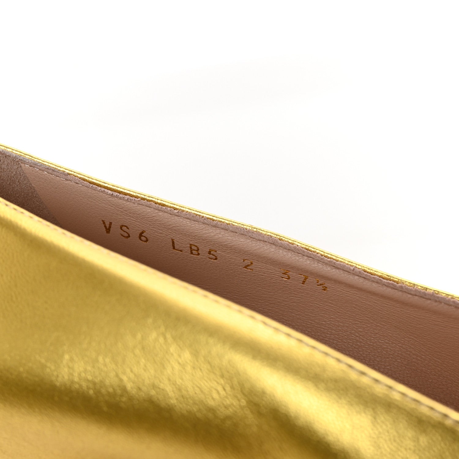 Valentino Garavani Laminated Nappa Bowow 45mm Pumps 37.5 Antique Gold 9 of 10