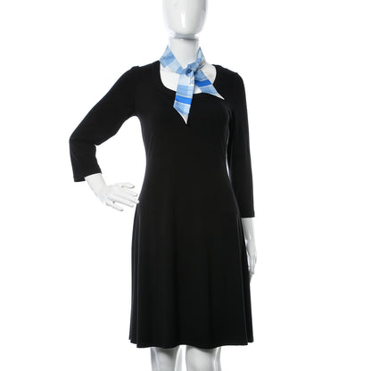 Hermes Silk Mors Et Gourmettes Vichy Twilly Ciel Bleu Azur Blanc 2 of 5